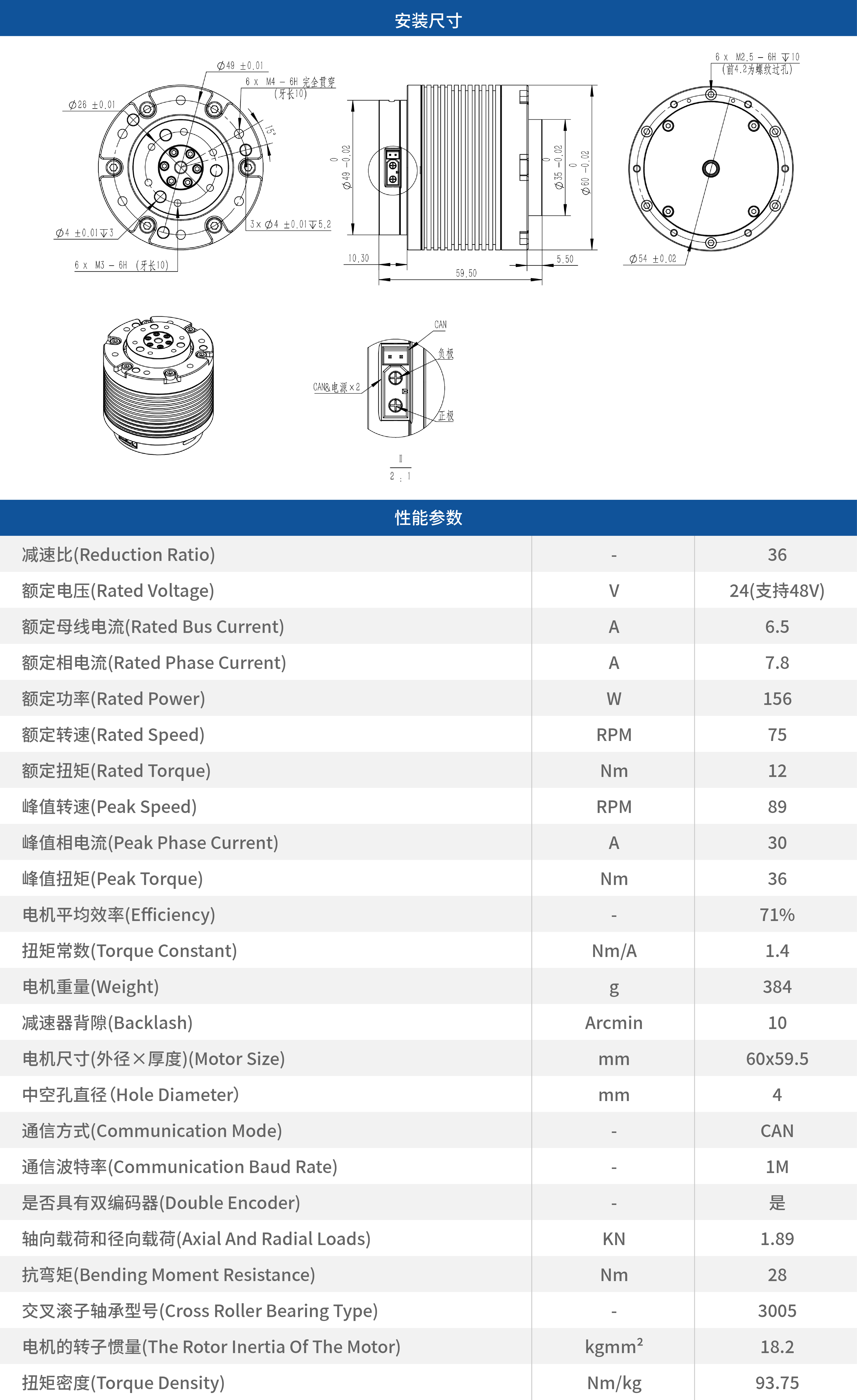 中空行星关节模组